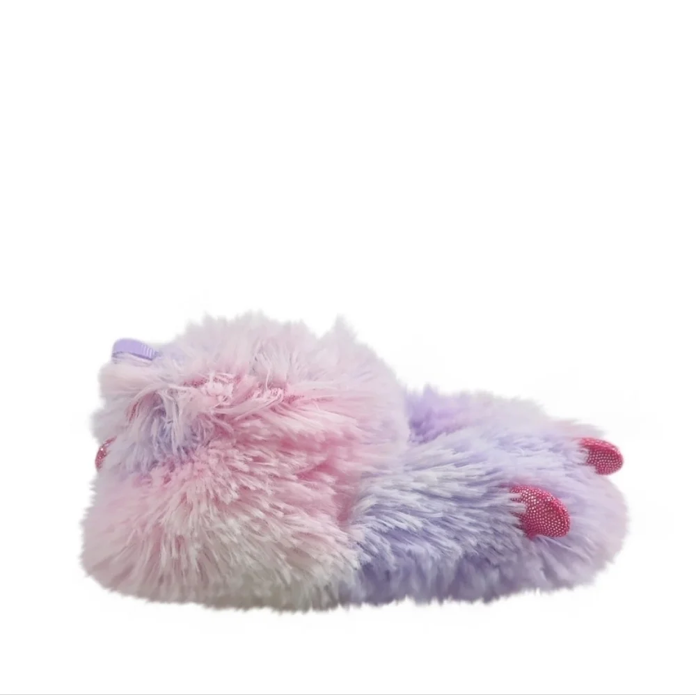 wonder nation Lavender and Pink Fuzzy Bunny Slippers 1
